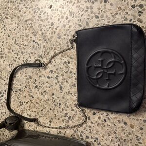 Guess Black Leather Crossbody Bag